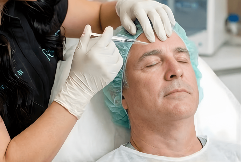 InjectCo nurse injector performing a Botox treatment on a male patient in Texas