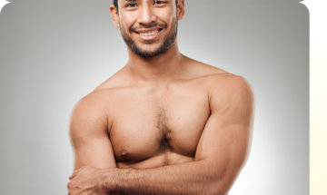 Young man receiving botox services for men at InjectCo’s med spa in The Woodlands.