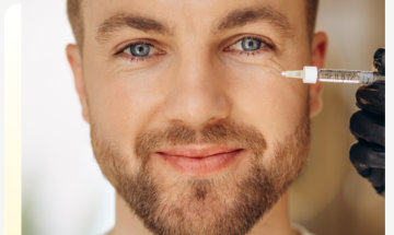 Young man showing Botox treatment results for facial wrinkles at InjectCo’s medical spa in Woodland.