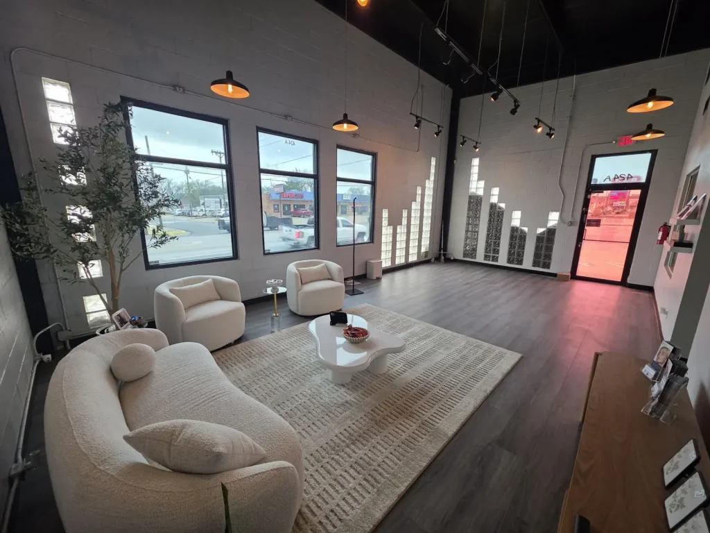 Waiting area inside the new InjectCo clinic in Cleburne