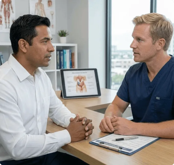 InjectCo provider in a private consultation with a patient about BioGirth in Texas