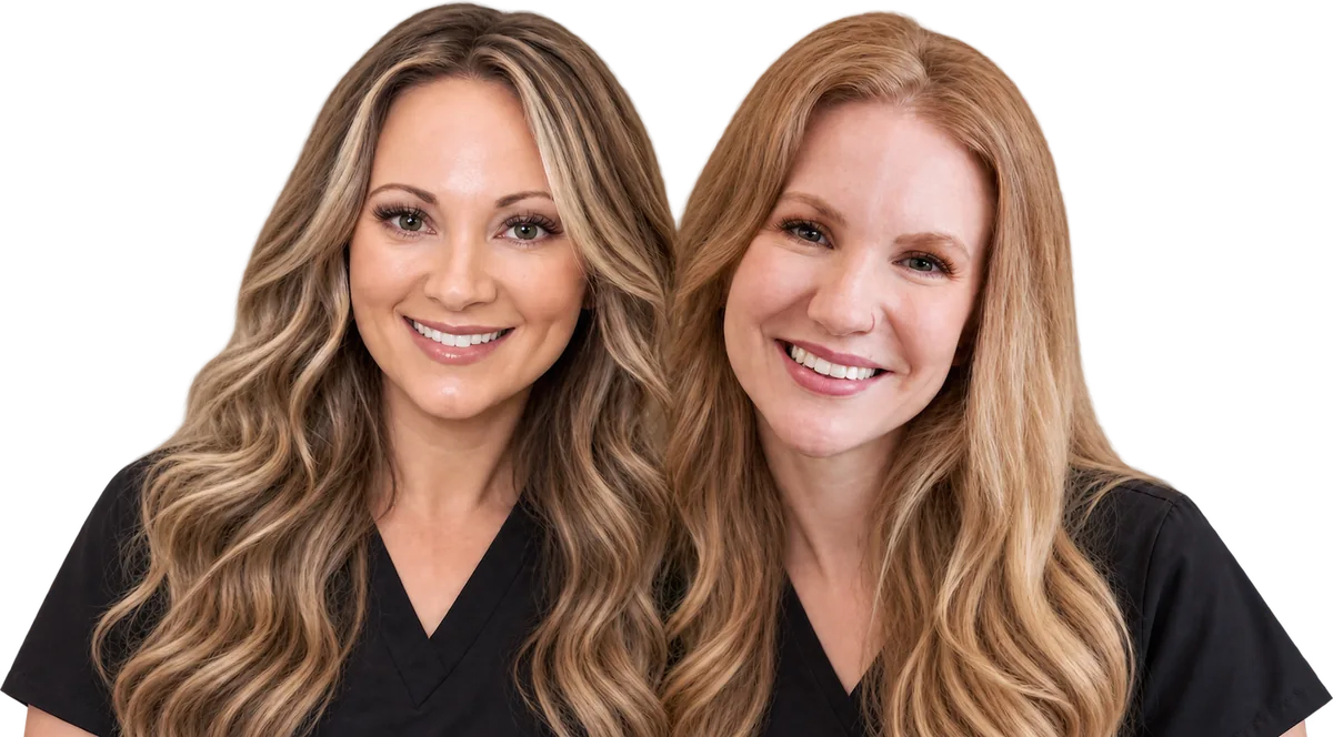 Nurse injectors Misty, MSN, RN and Lindsey, MSN, APRN, CPNP-AC at InjectCo MedSpa The Woodlands